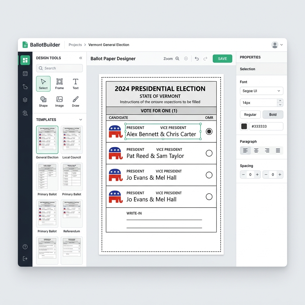 Designing a multi-position ballot